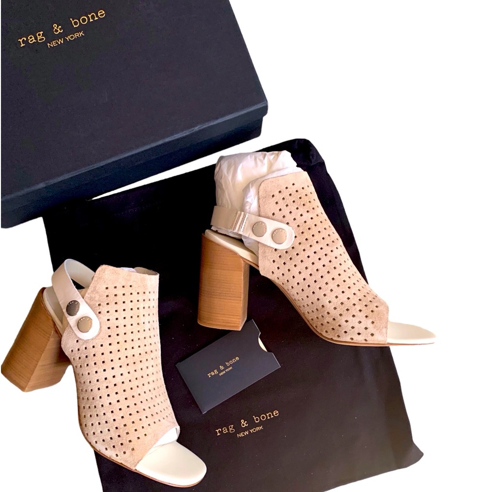 Rag & Bone Leight Suede Sandals Women Color Stucco Size 9.5